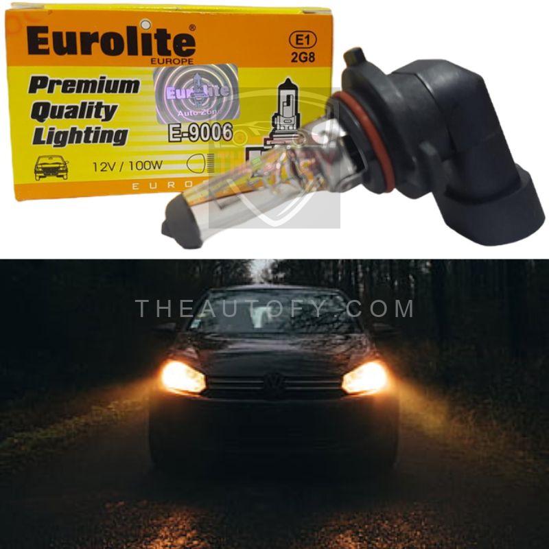 Headlight Halogen 9006 Eurolite Bulb Yellow 100W - Set of 2 Pcs