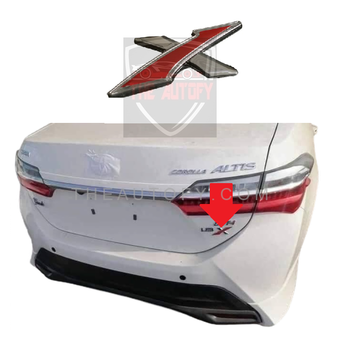 Toyota Corolla Altis Grande X Rear Logo - Model 2021-2025
