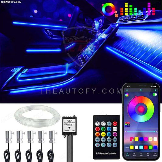 Car RGB LED Strips Ambient Light APP Control - THEAUTOFY.COM