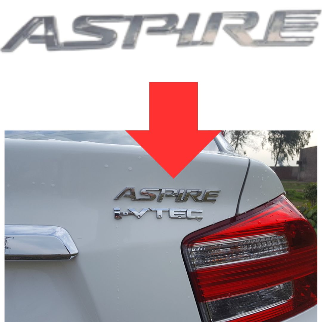 ASPIRE 1.5 Logo Sticker For Honda City Model 2009-2021 - THEAUTOFY.COM