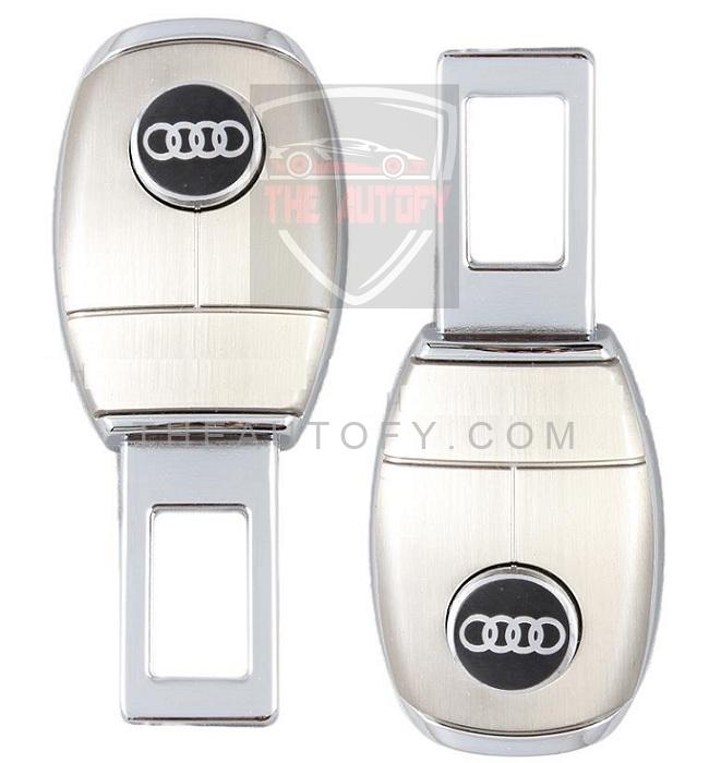 Audi Style Double Buckle Metal Seat Belt Clip - 2pcs - THEAUTOFY.COM
