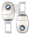 BMW-Style-Double-Buckle-Metal-Seat-Belt-Clip-2pcs