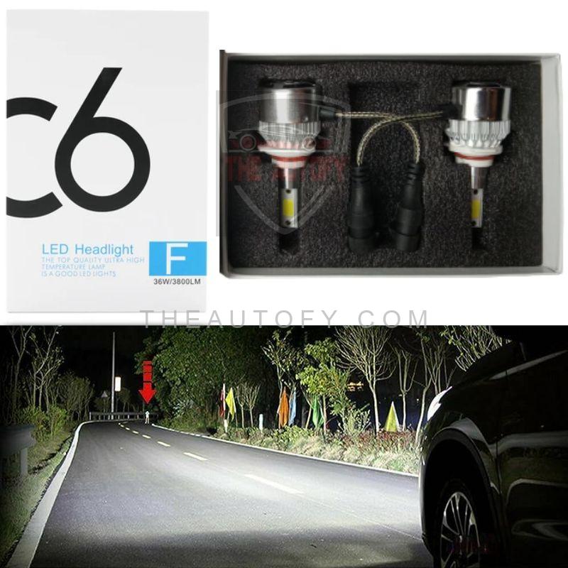 C6 LED SMD 9005 For Car Headlight Bulb White Set of 2pcs