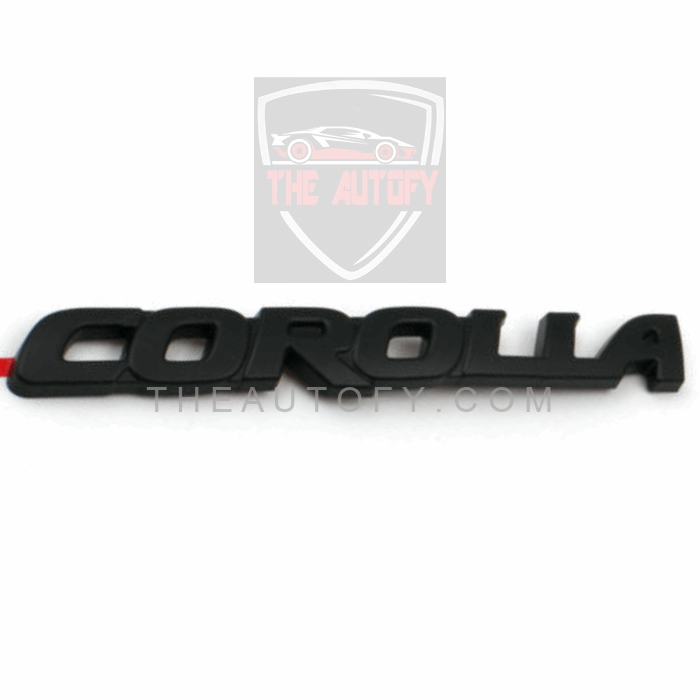 Toyota Corolla Chrome Matte Black Logo Monogram - THEAUTOFY.COM