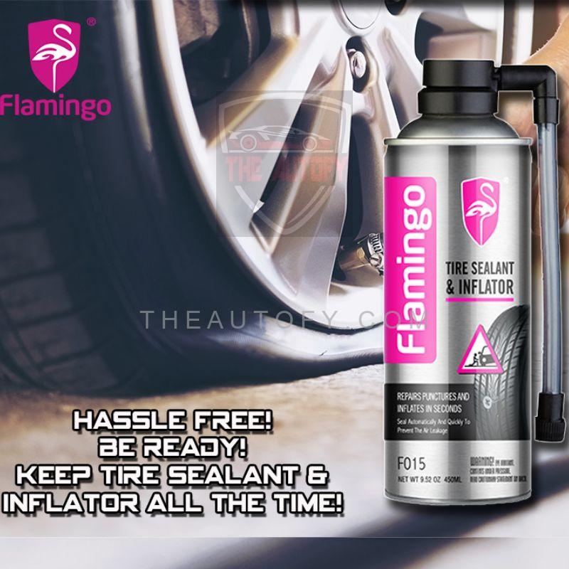Flamingo Tire Sealant & Inflator - 450 ML - THEAUTOFY.COM