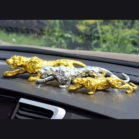 Leopard Golden Silver Sculpture Car Home Decoration - THEAUTOFY.COM