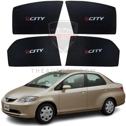 Honda City Side Windows Sun Shades 4pcs - Model 2003-2006 - THEAUTOFY.COM