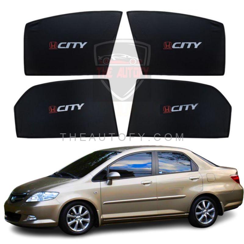 Honda City Side Windows Sun Shades 4pcs - Model 2006-2009 - THEAUTOFY.COM