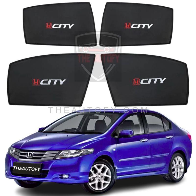 Honda City Side Windows Sun Shades 4pcs - Model 2009-2021 - THEAUTOFY.COM