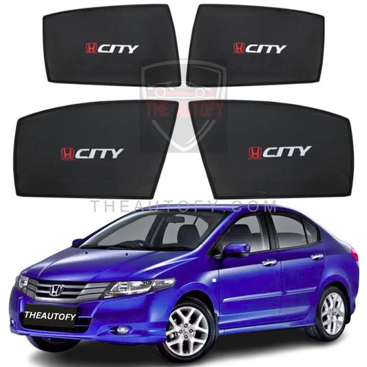 Honda City Side Windows Sun Shades 4pcs - Model 2009-2021 - THEAUTOFY.COM