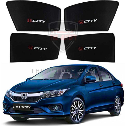 Honda City Side Windows Sun Shades 4pcs - Model 2021-2025 - THEAUTOFY.COM