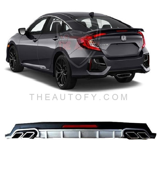Honda Civic Rear Bumper Diffuser- Model 2016-2022 - THEAUTOFY.COM