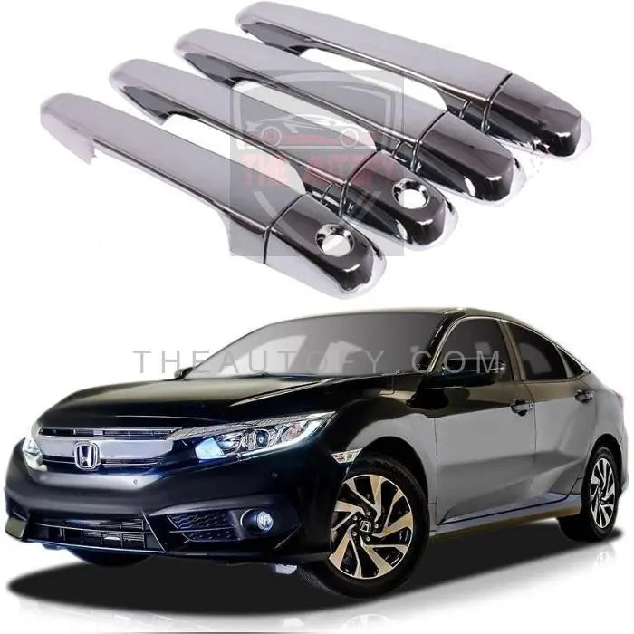 Honda Civic Chrome Door Handle Covers 4pcs - Model 2016-2022