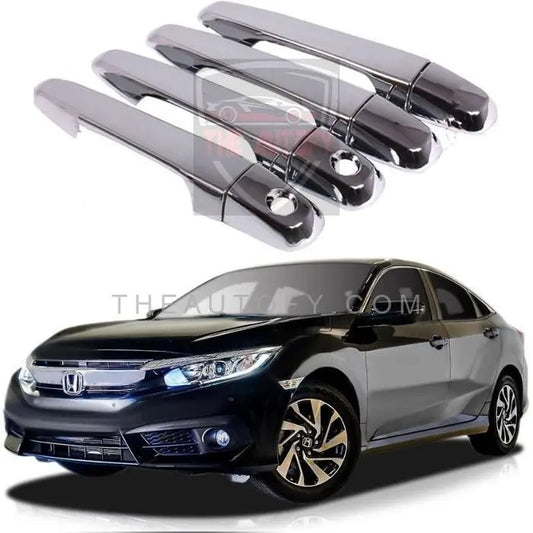 Honda Civic Chrome Door Handle Covers 4pcs - Model 2016-2022 - THEAUTOFY.COM