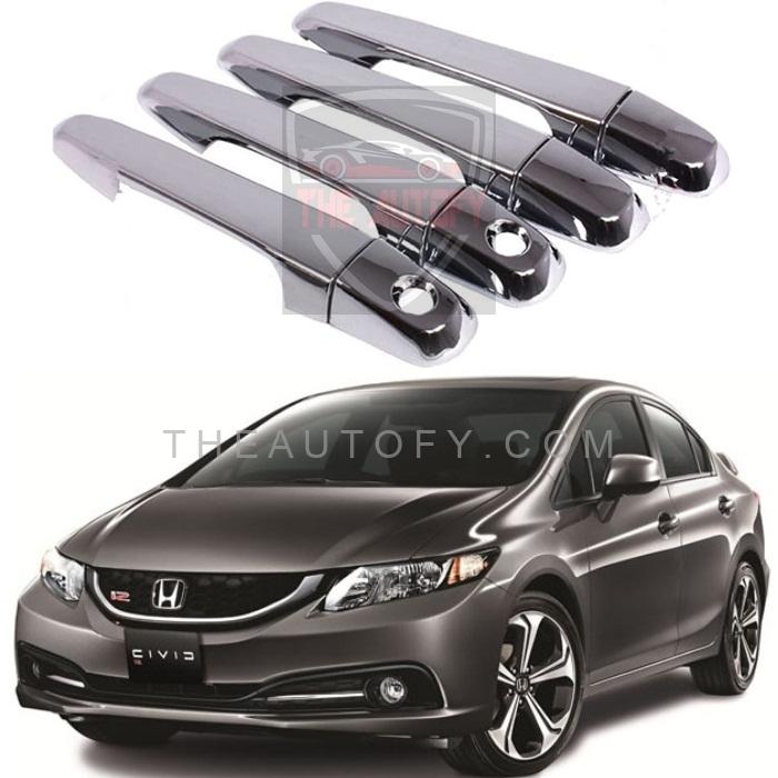 Honda Civic Chrome Door Handle Cover 4pcs - Model 2012-2016
