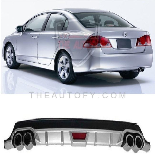 Honda Civic Rear Bumper Diffuser - Model 2006-2012 - THEAUTOFY.COM