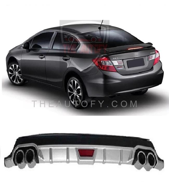 Honda Civic Rear Bumper Diffuser - Model 2012-2016
