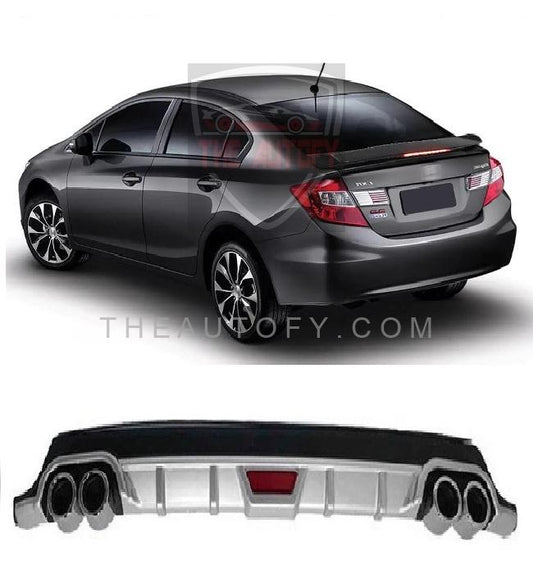 Honda Civic Rear Bumper Diffuser - Model 2012-2016 - THEAUTOFY.COM