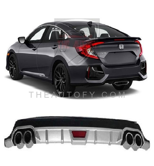 Honda Civic Rear Bumper Diffuser- Model 2016-2022 - THEAUTOFY.COM
