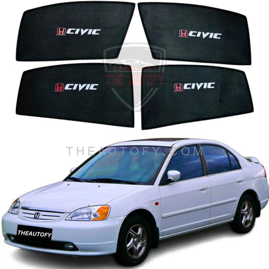 Honda Civic Side Windows Sun Shades 4pcs - Model 2001-2006 - THEAUTOFY.COM