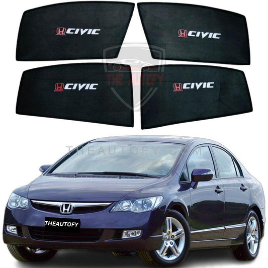 Honda Civic Side Windows Sun Shades 4pcs - Model 2006-2012 - THEAUTOFY.COM