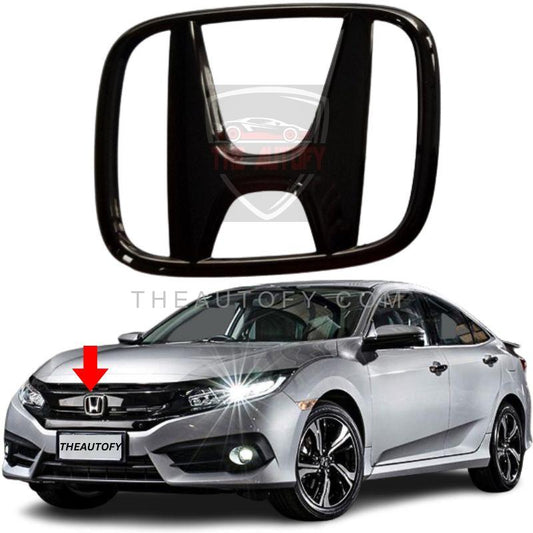 Honda Civic Front Logo Monogram - Model 2016-2022 - THEAUTOFY.COM