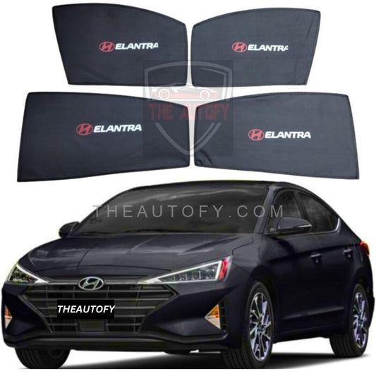 Hyundai Elantra Side Windows Sun Shades 4pcs - Model 2021-2024 - THEAUTOFY.COM