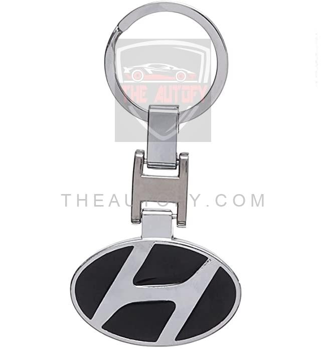 Hyundai Logo Metal Keychain Keyring - Black - THEAUTOFY.COM