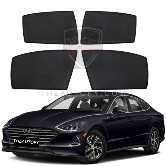 Hyundai Sonata Side Windows Sun Shades 4pcs - Model 2021-2025 - THEAUTOFY.COM