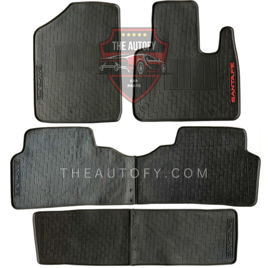 Hyundai Santa Fe Latex Rubber Floor Mats - Model 2024-2026