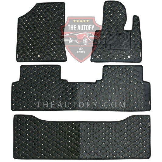 Hyundai Santa Fe 7D Flat Floor Mats - Model 2024-2025