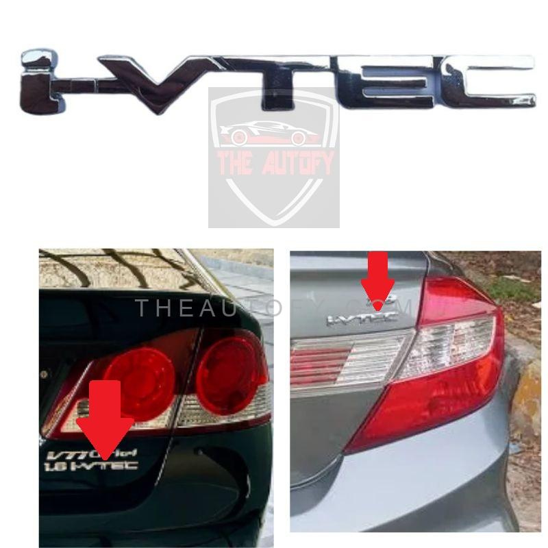 Honda I-VTEC Chrome Logo | Monogram - THEAUTOFY.COM