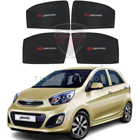 Kia Picanto Side Windows Sun Shades 4pcs - Model 2019-2025 - THEAUTOFY.COM