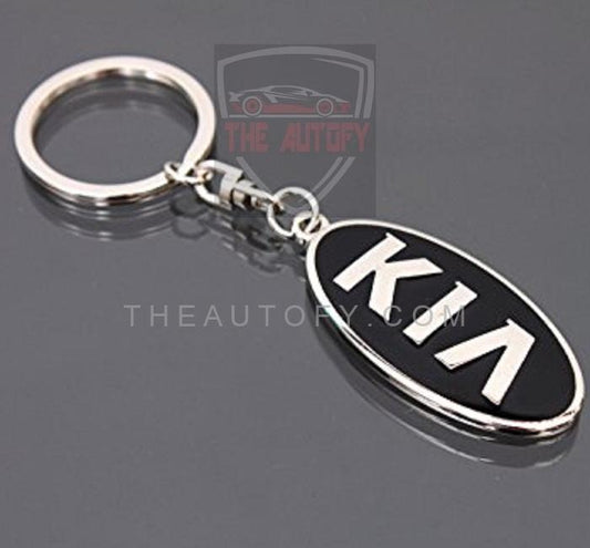 Kia Logo Metal Keychain Keyring - Black - THEAUTOFY.COM
