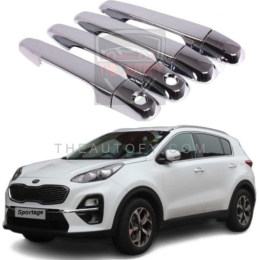 KIA Sportage Chrome Door Handle Covers 4pcs - Model 2019-2025 - THEAUTOFY.COM