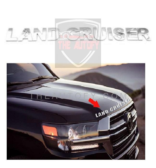 Toyota Land Cruiser Words Letters Bonnet Hood Chrome Logo - THEAUTOFY.COM