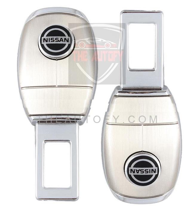 Nissan Style Double Buckle Metal Seat Belt Clip - 2pcs