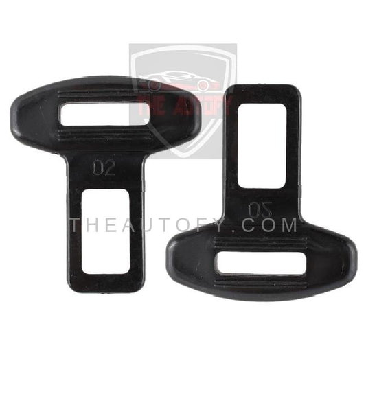Seat Belt Clip Plastic Black | Safety Belt Buckles - 2pcs - THEAUTOFY.COM