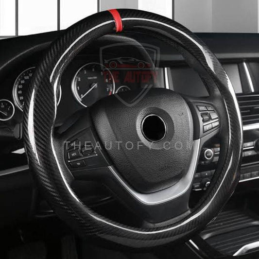 Steering Cover Full Carbon Fiber Stitch - THEAUTOFY.COM