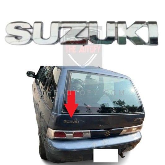 Suzuki Cultus Rear Chrome Logo Monogram - Model 2000-2017 - THEAUTOFY.COM