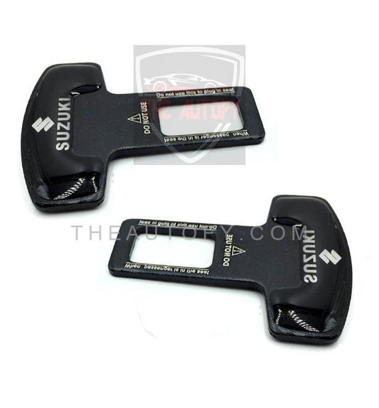 Suzuki Seat Belt Clips Mini Black | Safety Belt Buckles - 2pcs - THEAUTOFY.COM