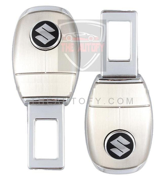 Suzuki Style Double Buckle Metal Seat Belt Clip - 2pcs - THEAUTOFY.COM