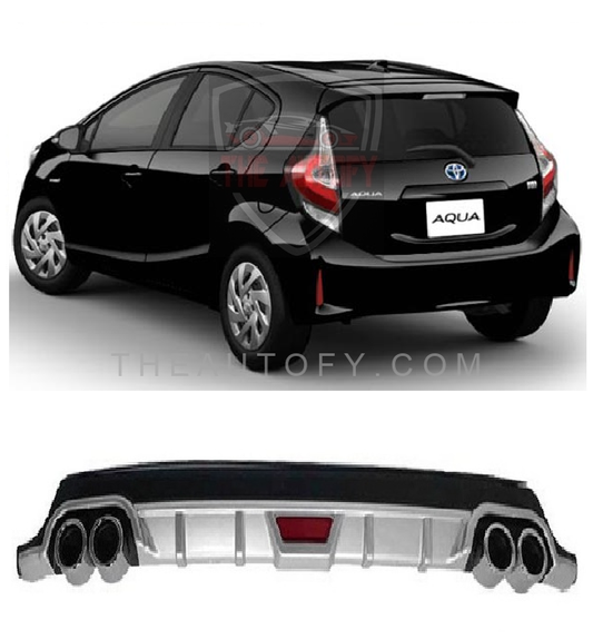 Toyota Aqua Rear Bumper Diffuser - Model 2012-2021 - THEAUTOFY.COM