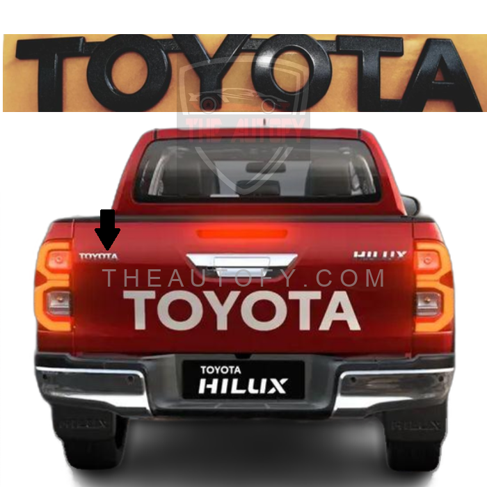Toyota Matte Black Rear Logo | Monogram | Emblem | Decal For SUV - THEAUTOFY.COM