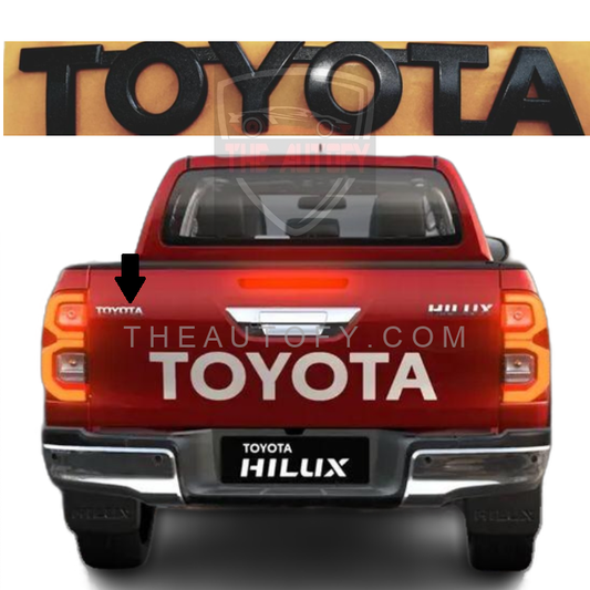 Toyota Matte Black Rear Logo | Monogram | Emblem | Decal For SUV - THEAUTOFY.COM
