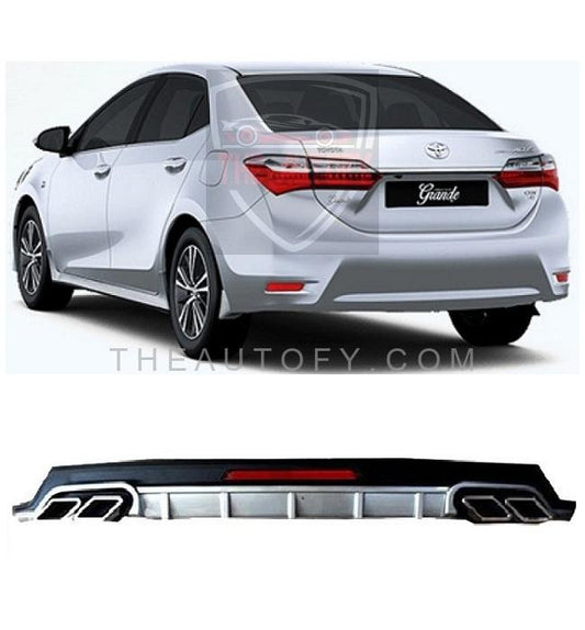 Toyota Corolla Rear Bumper Diffuser - Model 2014-2025 - THEAUTOFY.COM