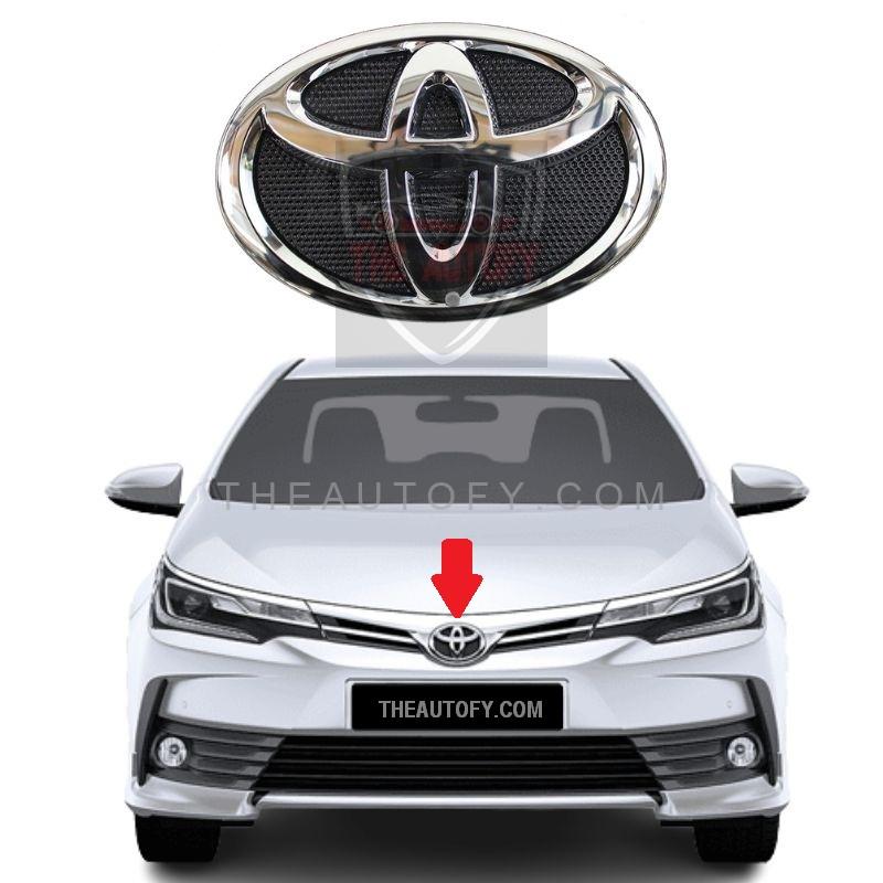 Toyota Corolla Front Grill Chrome Logo Monogram - Model 2017-2025