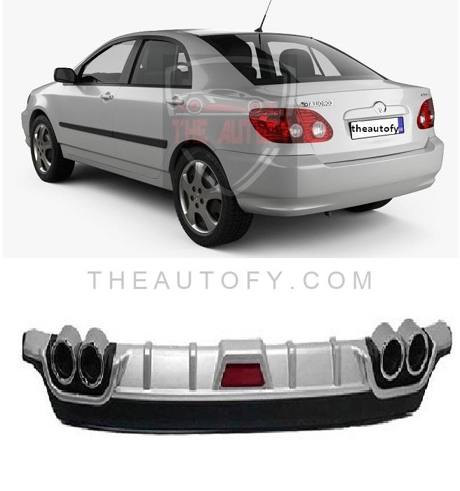 Toyota Corolla Rear Bumper Diffuser - Model 2002-2008 - THEAUTOFY.COM