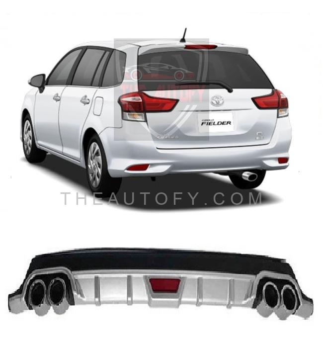 Toyota Corolla Fielder Rear Bumper Diffuser - Model 2012-2019