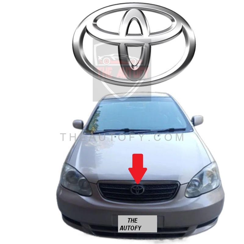 Toyota Corolla Front Grill Logo Monogram - 2002-2008